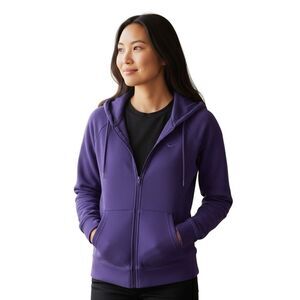 Nike Therma Fit Jacket Purple Full Zip Hoodie Medium Womens Athletic Training